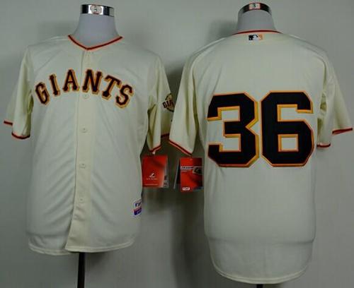 Giants #36 Gaylord Perry Cream Home Cool Base Stitched MLB Jersey
